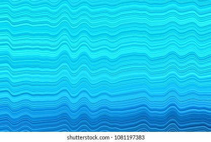Light BLUE vector background with abstract lines. Shining illustration, which consist of blurred lines, circles. The elegant pattern for brand book.