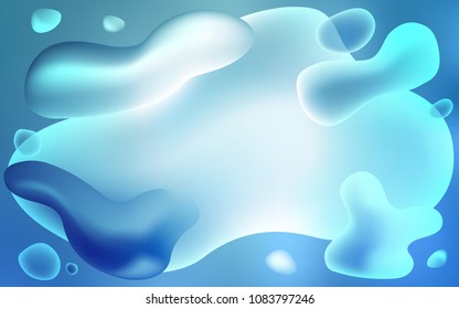 Light BLUE vector background with abstract circles. Colorful abstract illustration with gradient lines. A new texture for your  ad, booklets, leaflets.