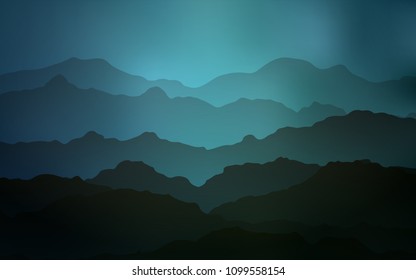 Light BLUE vector background with abstract circles. A completely new color illustration in mountain style. The elegant pattern for brand book.