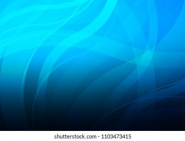 Light BLUE vector background with abstract lines. Colorful abstract illustration with gradient lines. Marble style for your business design.