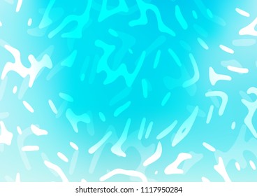 Light BLUE vector background with abstract liquid  lines. Creative geometric illustration in marble style with gradient. New composition for your brand book.