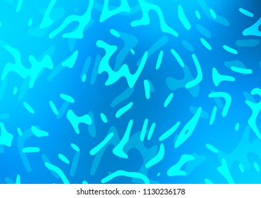 Light BLUE vector background with abstract lines. Creative illustration in halftone marble style with gradient. A new texture for your  ad, booklets, leaflets.