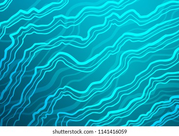 Light BLUE vector background with abstract lines. Colorful abstract illustration with gradient lines. Marble style for your business design.
