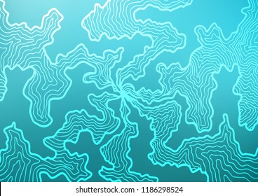 Light BLUE vector background with abstract lines. Colorful abstract illustration with gradient lines. A completely new template for your business design.