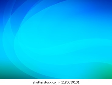 Light BLUE vector background with abstract lines. A sample with blurred bubble shapes. Marble style for your business design.