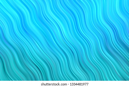 Light BLUE vector background with abstract lines. Modern gradient abstract illustration with bandy lines. Brand new design for your ads, poster, banner.