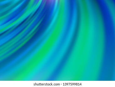 Light BLUE vector background with abstract lines. A completely new color illustration in marble style. The template for cell phone backgrounds.