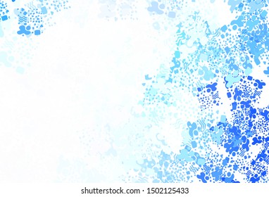 Light BLUE vector background with abstract shapes. Modern abstract illustration with colorful random forms. Elegant design for wallpapers.