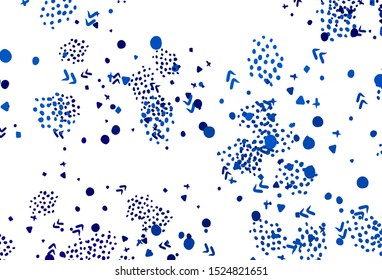 Light BLUE vector background with abstract shapes. Illustration with colorful gradient shapes in abstract style. Background for a cell phone.