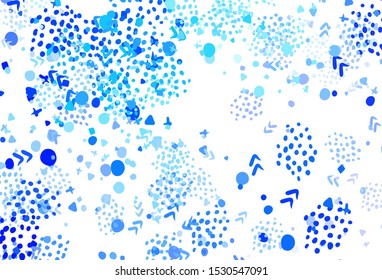 Light BLUE vector background with abstract shapes. Modern abstract illustration with colorful random forms. Elegant design for wallpapers.