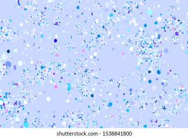 Light BLUE vector background with abstract shapes. Decorative design in abstract style with random forms. Modern design for your business card.