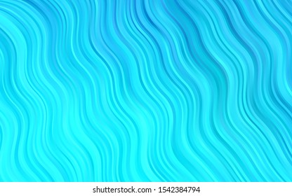 Light BLUE vector background with abstract lines. Blurred geometric sample with gradient bubbles.  Textured wave pattern for backgrounds.