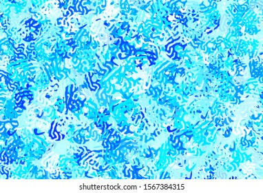 Light BLUE vector background with abstract shapes. Illustration with colorful gradient shapes in abstract style. Background for a cell phone.