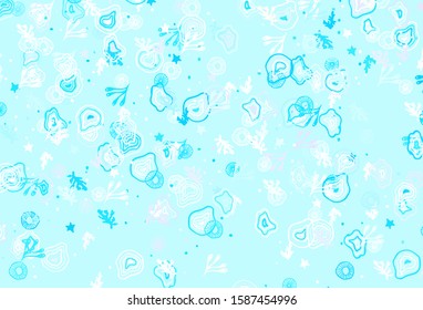 Light BLUE vector background with abstract shapes. Simple colorful illustration with abstract gradient shapes. Best smart design for your business.