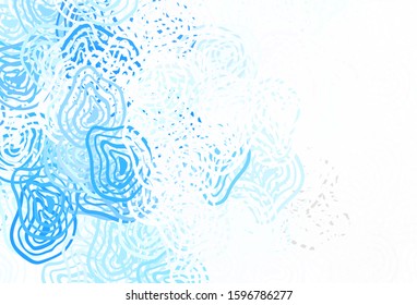 Light BLUE vector background with abstract shapes. Simple colorful illustration with abstract gradient shapes. Background for a cell phone.