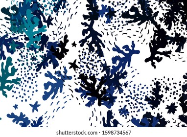 Light BLUE vector background with abstract shapes. Illustration with colorful gradient shapes in abstract style. Elegant design for wallpapers.