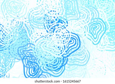 Light BLUE vector background with abstract shapes. Modern abstract illustration with colorful random forms. Simple design for your web site.