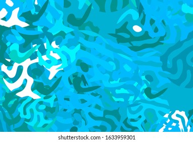 Light BLUE vector background with abstract shapes. Decorative design in abstract style with random forms. Modern design for your business card.
