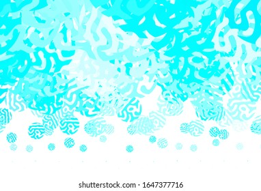 Light BLUE vector background with abstract shapes. Simple colorful illustration with abstract gradient shapes. Background for a cell phone.
