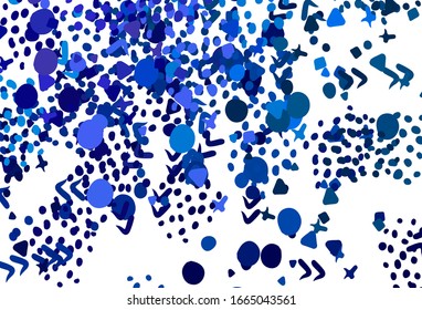 Light BLUE vector background with abstract shapes. Simple colorful illustration with abstract gradient shapes. Simple design for your web site.
