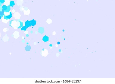 Light BLUE vector background with abstract shapes. Decorative design in abstract style with random forms. Modern design for your business card.