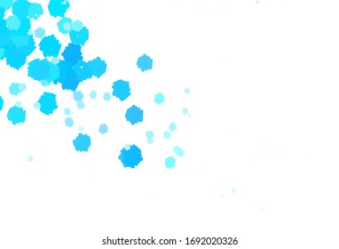 Light BLUE vector background with abstract shapes. Decorative design in abstract style with random forms. Modern design for your business card.