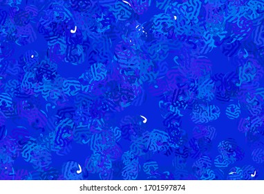 Light BLUE vector background with abstract shapes. Colorful chaotic forms with gradient in modern style. Elegant design for wallpapers.