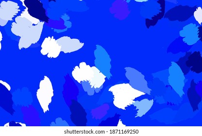 Light BLUE vector background with abstract shapes. Colorful chaotic forms with gradient in modern style. Best smart design for your business.