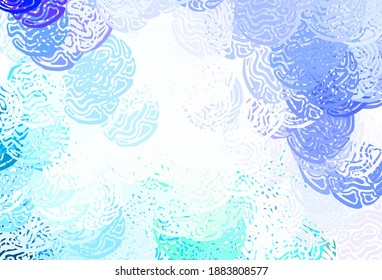 Light BLUE vector background with abstract shapes. Colorful chaotic forms with gradient in modern style. Simple design for your web site.