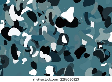 Light BLUE vector background with abstract forms. Simple colorful illustration with abstract gradient shapes. Background for a cell phone.