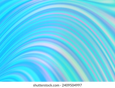 Light BLUE vector background with abstract lines. Shining illustration, which consist of blurred lines, circles. The elegant pattern for brand book.