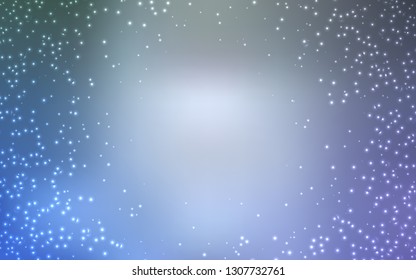 Light BLUE vector background with astronomical stars. Space stars on blurred abstract background with gradient. Pattern for astronomy websites.