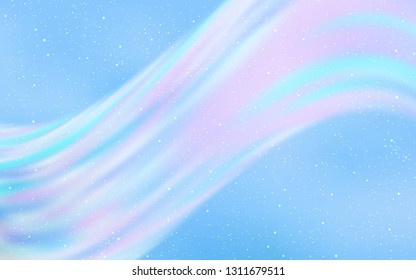 Light BLUE vector background with astronomical stars. Glitter abstract illustration with colorful cosmic stars. Template for cosmic backgrounds.