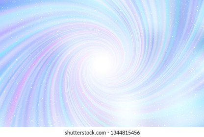 Light BLUE vector background with astronomical stars. Blurred decorative design in simple style with galaxy stars. Pattern for futuristic ad, booklets.