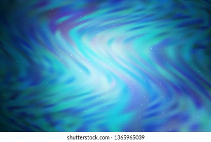 Light BLUE vector background with astronomical stars. Space stars on blurred abstract background with gradient. Best design for your ad, poster, banner.