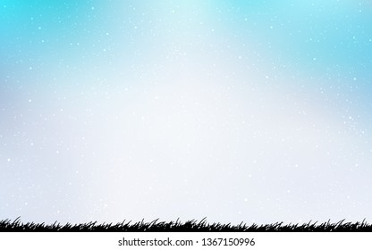 Light BLUE vector background with astronomical stars. Blurred decorative design in simple style with galaxy stars. Smart design for your business advert.