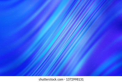 Light BLUE vector background with astronomical stars. Blurred decorative design in simple style with galaxy stars. Smart design for your business advert.