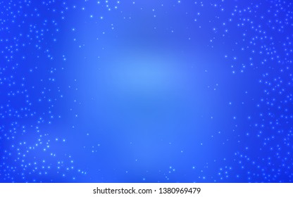 Light BLUE vector background with astronomical stars. Modern abstract illustration with Big Dipper stars. Smart design for your business advert.