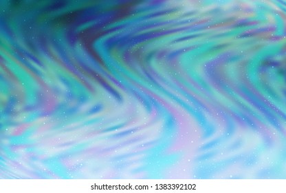 Light BLUE vector background with astronomical stars. Space stars on blurred abstract background with gradient. Best design for your ad, poster, banner.