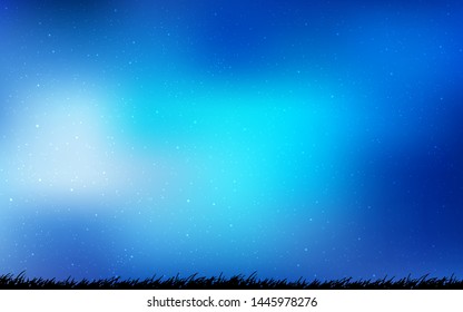 Light BLUE vector background with astronomical stars. Shining illustration with sky stars on abstract template. Pattern for futuristic ad, booklets.