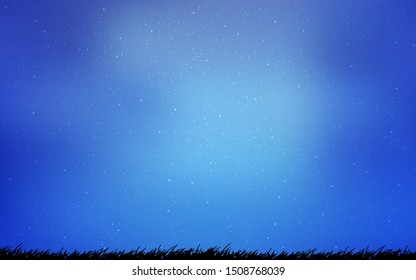 Light BLUE vector background with astronomical stars. Shining illustration with sky stars on abstract template. Best design for your ad, poster, banner.