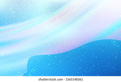 Light BLUE vector background with astronomical stars. Glitter abstract illustration with colorful cosmic stars. Best design for your ad, poster, banner.