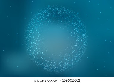 Light BLUE vector background with astronomical stars. Space stars on blurred abstract background with gradient. Template for cosmic backgrounds.