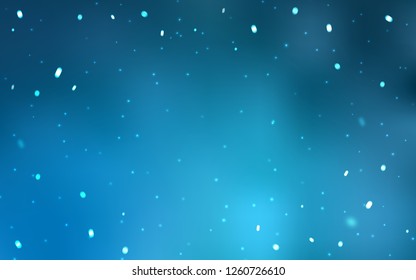Light BLUE vector background with beautiful snowflakes. Modern geometrical abstract illustration with snowflakes. Template for a new year background.