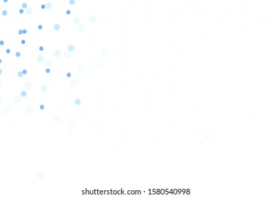 Light BLUE vector background with beautiful snowflakes. Shining colorful illustration with snow on abstract template. Pattern for new year websites.