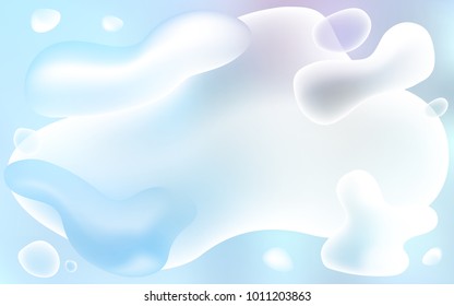 Light BLUE vector background with bent ribbons.