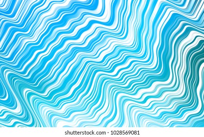 Light BLUE vector background with bent ribbons. A completely new color illustration in marble style. Marble style for your business design.
