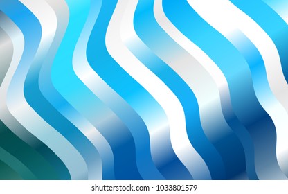 Light BLUE vector background with bent ribbons. Modern gradient abstract illustration with bandy lines. A completely new template for your business design.