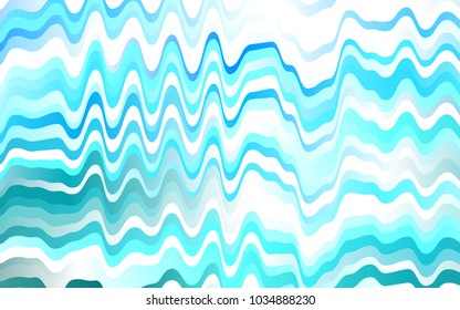 Light BLUE vector background with bent lines. Glitter abstract illustration with wry lines. The elegant pattern for brand book.