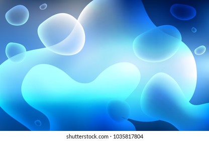 Light BLUE vector background with bent ribbons. Glitter abstract illustration with wry lines. A new texture for your  ad, booklets, leaflets.